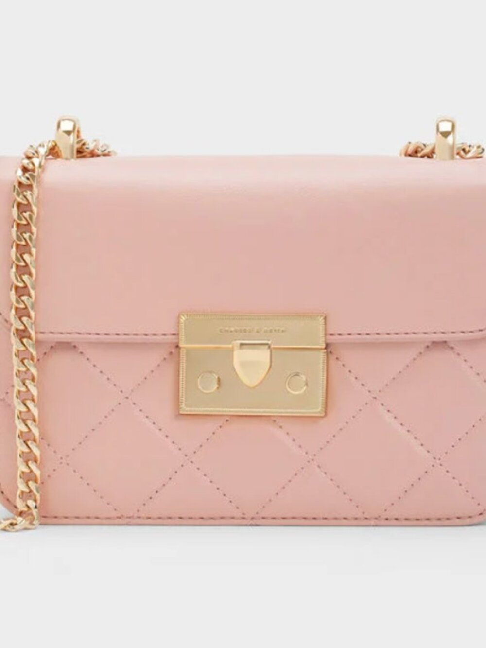 Charles & Keith Alva Quilted Chain Handle Bag
